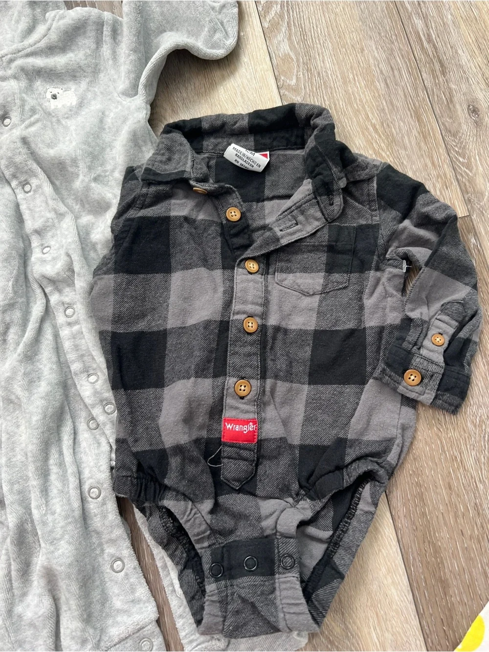 Bundle baby boy long sleeve polo bodysuit romper pjs